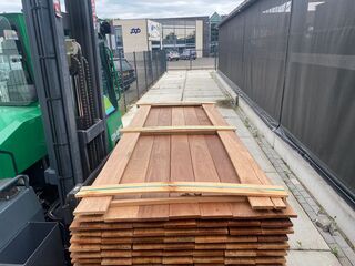 Guyana Teak hardhouten schuttingplanken geschaafd, 16x140mm, lengte 20